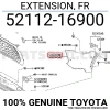 Toyota Corolla- Cross- 2022-2024  Ön Tampon Sağ Dodik Delikli Astarlı/Siyah (Tyg) (Oem No:5211216900)