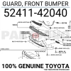 Toyota Rav4- 2013-2016  Ön Alt Tampon Siyah (Tyg) (Oem No:5241142040)