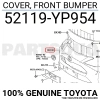 Toyota Yaris Cross- 2022-2024  Ön Tampon Siyah Sensör Deliksiz (Tyg) (Oem No:52119Yp954)