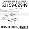 Toyota Corolla- Hb- 2020-2022  Arka Tampon Siyah (Tyg) (Oem No:521590Z949)