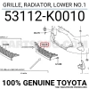 Toyota Yaris- 2020-2024  Ön Tampon Panjuru Siyah (Tyg) (Oem No:53112K0010)