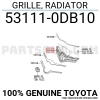 toyota yaris cross- 2022-2024  ön panjur sıyah (tyg) Oem No (531010DF10)
