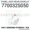 Hyundai ix35 2010-2015 Arka Sol Kapı (Bant Delikli) Oem No (770032S020)