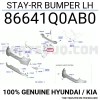 Kia Picanto 2017 sonrası arka sol tampon destek demiri Oem No (86641G6000)