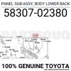Corolla 2013-2015 Arka Panel Oem No (58307-02380)