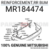 Mitsubishi Lancer Arka Tampon Demiri 1996--1998 (Oem No:  Mr184474)