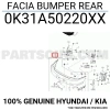Kia Rio Arka Tampon Sedan 2005-- (Oem No:  0K31A50220Xx)