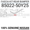 Nissan Sunny B13 Arka Tampon (4 Şerit) 1990-1993 (Oem No:  8502250Y25)