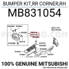 Mitsubishi Pajero Arka Tampon Gri Sağ 1991-1996 (Oem No:  Mb831054)