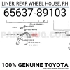 Toyota Hilux Ln85 Arka Çamurluk Davlumbazı Sağ 1989-1997 (Oem No:  6563789103)