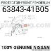 Nissan Micra Ön Çamurluk Davlumbazı Sol 1992-1998 (Oem No:  6384341B05)