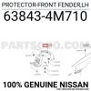 Nissan Almera Ön Çamurluk Davlumbazı Sol 2003-2006 (Oem No:  638434M710)