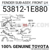 Toyota Corolla Ön Çamurluk Sol 2001 2002- (Oem No:  538121E880)