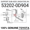 Toyota Yaris Ön Panel Taşıyıcı Üst Sağ 2009-2011 (Oem No:  532020D904)