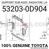Toyota Yaris Ön Panel Taşıyıcı Üst Sol 2009-2011 (Oem No:  532030D904)
