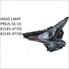 Toyota Prıus Ön Far Elektrikli Motorlu Ledlı Sol 2016- (Oem No:  81185-47701)