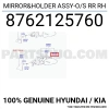 Hyundai Accent Dış Ayna Camı Isıtmalı Düz Sol 2003-2006  (Oem No:  8762125760)