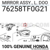 Honda Jazz Dış Ayna Elektrikli Sinyalli Astarlı Sol 2008- (Oem No:  76258Tf0G21)
