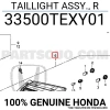 Honda Civic Fc5 Arka Stop Ledlı Sağ 2016- (Oem No:  33500Texy01)