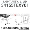 Honda Civic Fc5 Arka Stop İç Ledlı Sol 2016- (Oem No:  34155Texy01)