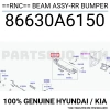 Hyundai İ30 Arka Tampon Demiri 2011- (Oem No:  86630A6150)