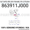 Hyundai i20 2009-2014 Arka Sağ Kapı İskelet Şeridi Oem No (863911J000)
