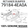 Nissan Qashqai Arka Tampon Braketi  Sağ 2013- (Oem No:  791844Ea0A)