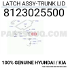 Accent Adm 2003 2005 Bagaj Kilidi Tek (Oem No:8123025500)