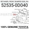Tampon Braketi Yaris 2006- Ön Sağ  Oem No: 52535-0D040