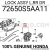 Kapı Kilidi Civic 2001- Arka Sol  Oem No: 72650-S5A-A11