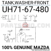 Su Fıskiye Deposu B2500 1999-2005Ranger 1999-2005 Oem No: Uh71-67-480
