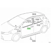 Toyota Auris 2012-2015 Cam Sıyırıcı Dış Ön Sol Sıyah (Oem No: 7572012890)