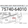 Toyota Corolla Verso - 2002-2006 Cam Sıyırıcı Dış Arka Sol (Oem No: 7574064010)