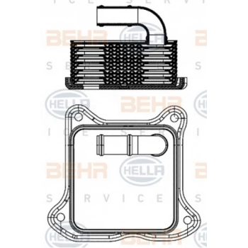 Golf6 Jetta Polo A1 A3 Leon 2010  Yağ Soğutucusu 8Mo 376 701 454 (Oem No:03F117021A)