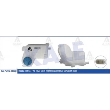 Yedek Su Deposu A4 2001-2008 1.6-1.8-1.8T-1.9 (Kapaklı) (Oem No:8E0121403) (Adet)