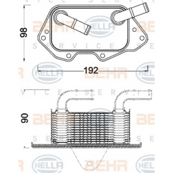 A4 A5 A6 Q7 Touareg 2004  Yağ Soğutucusu 8Mo 376 797 021 (Oem No:06E117021G)