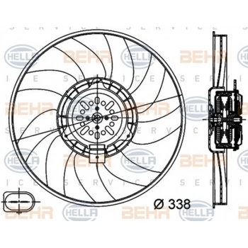 A4 A5 A6 Q5 2008  Fan Motoru Sag (8Ew351044361 (350 Mm) (Oem No:8K0959455F)