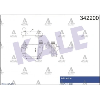 İntercooler (Ara Soğutucu) A6 2004-2011 Bpj-Byk-Blb-Bre 2.0 Tfsi-2.0 Tdı (Brazıng) (Oem No:4F0145805Ad) (Adet)