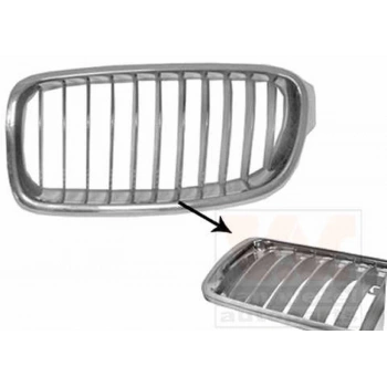 2012-2014 Bmw 3 Serisi Ön Panjur Sol Nikelajlı İç Petekleri Gri (Modern Line) (Tw) (Adet) (Oem No:51137263479)