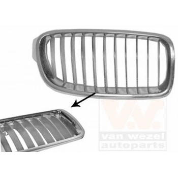 2012-2014 Bmw 3 Serisi Ön Panjur Sağ Nikelajlı İç Petekleri Gri (Modern Line) (Tw) (Adet) (Oem No:51137263480)