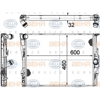 E81 E82 E87 E88 E90 E91 E92 E93 X1 E84 2005 2015 Su Radyatörü Manuel (Oem No:17117553111)