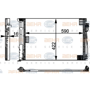 E60 E61 E63 E64 E65 E66 2003 2010 Klima Radyatörü  (Oem No:64509122825)