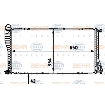 E38 E39 1996 2003 Su Radyatörü  (Oem No:17112247345)