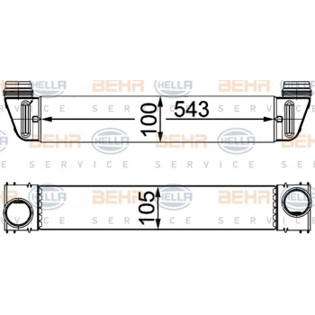 E60 61 2003 2010 Turbo Radyatörü  (Oem No:17517795823)