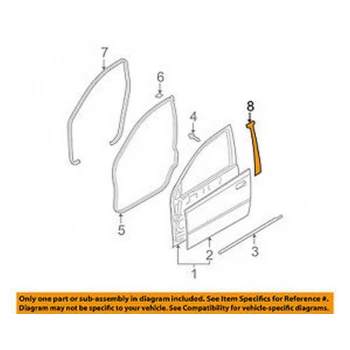Opel Kalos Aveo 2004  Kapı Direk Bandı Ön Sol   (Oem No:96349120)