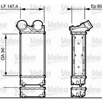 308 3008 C4 C5 2007  Turbo Radyatörü  (Oem No:1440H9)