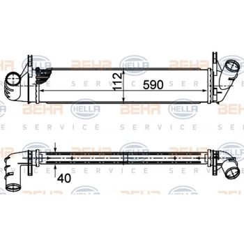Duster 2010  Turbo Radyatörü Intercooler 590 X 112 X 40 (Oem No:8200409045)
