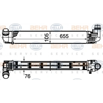 Duster 2010  Turbo Radyatörü Intercooler 655 X 106 X 80 (Oem No:8200880552)