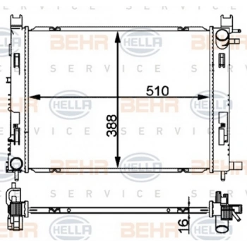Clıo Iv Dacia Dokker Logan Iı Lodgy 2012  Su Radyatörü 26 Mm (Oem No:214100078R)