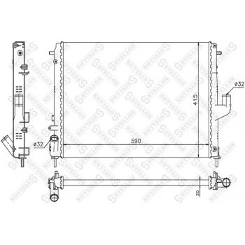 Logan Sandero Duster 1.5Dcı (K9K) (08+) 2008  Su Radyatörü Ac+) (Al Pl Brz) (Oem No:214100598R)